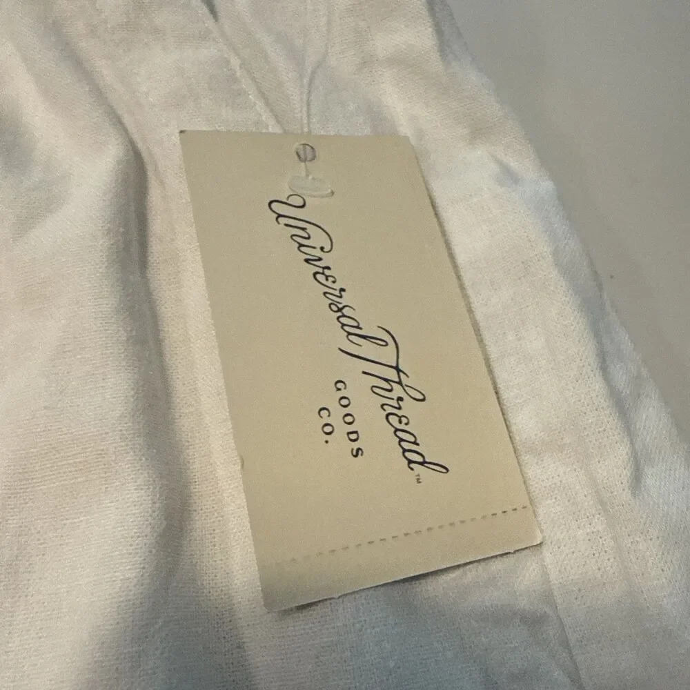 NEW Universal Thread Mid-Rise Linen Pull-On Shorts Size Large